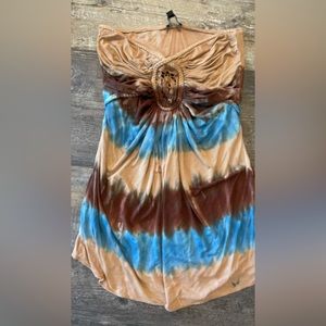 COPY - Sky strapless tie dye top